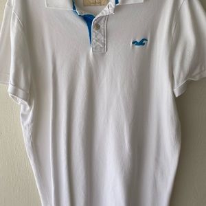 Hollister white polo